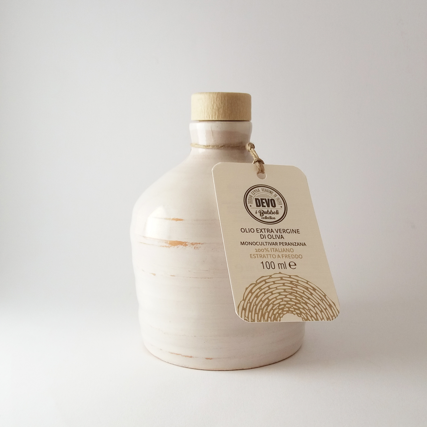 Molto Mini - orcio in ceramica artigianale pugliese con 100 ml di olio extra vergine d'oliva